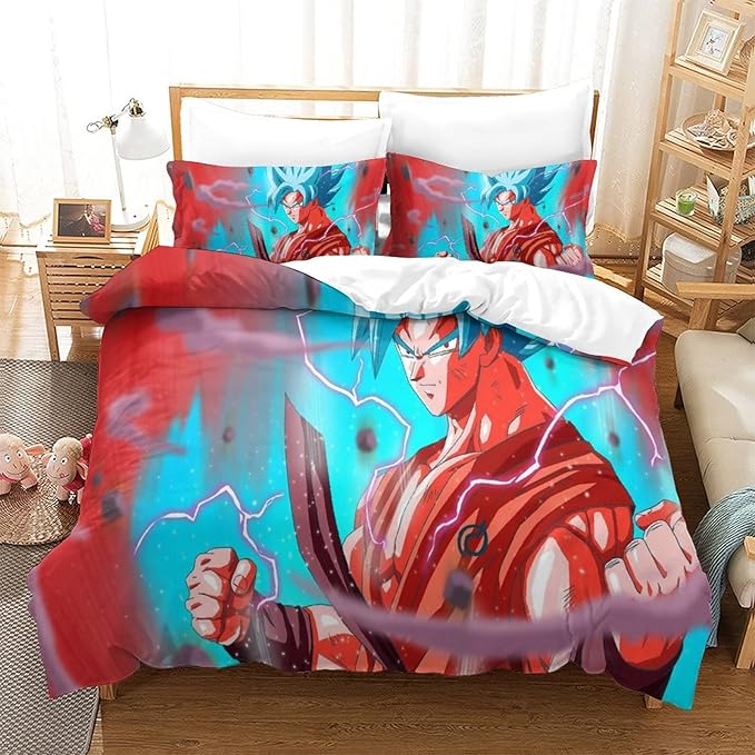 Juego de Cama 3D Dragon Ball – Funda Nórdica (200x200 cm), 3 Piezas