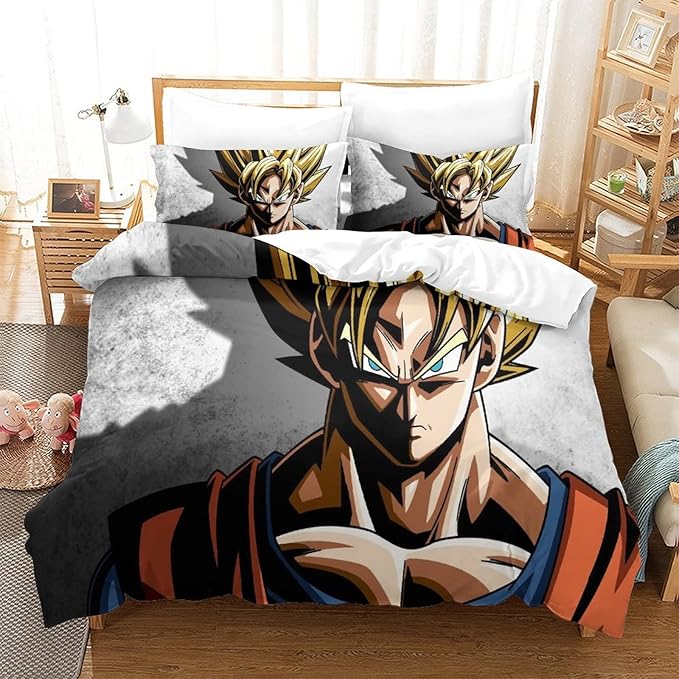 Juego de Cama 3D Dragon Ball – Funda Nórdica (200x200 cm), 3 Piezas